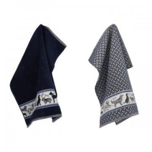 Hand- en Theedoek - Honden - Donker Blauw